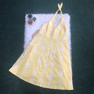 Lilly Pulitzer Willa Halter Dress Lemon Sorbet